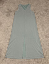 Lululemon Ease of it All V-Neck Midi Dress Womens 12 Softstreme Seafoam Green Photo 0