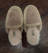 38 MOU Slippers Minky Fur Striped Sheepskin Lined Photo 0
