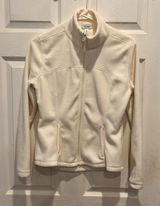 Old Navy Womens Small Petite Cream Full Zip Fleece Mock Neck Jacket Off White Photo 0