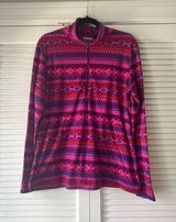 Columbia Fleece Women's Cowl Neck Geometric Print Pullover‎ - Size XL- EUC Photo 0