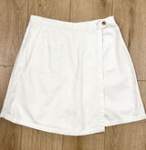 Vintage Real Comfort White Denim Wrap Skort 14 Cotton Mini Skirt Shorts 30 Photo 0