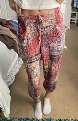 Patterned Flowy Pants Photo 0