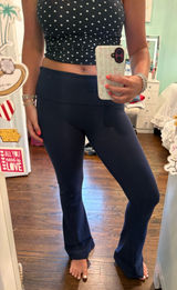 PINK - Victoria's Secret Navy Flare leggings Photo 0