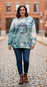 Pumpkin Spice Tie Dye Sweatshirt XL – Fall Boutique Crewneck Photo 0
