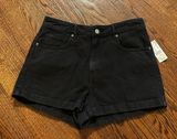 Pacsun Black Denim High Waisted Mom Short Photo 0