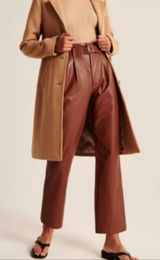 ABERCROMBIE & FITCH Faux Leather Belted Ankle Pant Sz XS‎ Photo 0