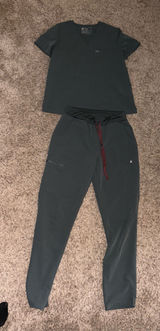 Grey FIGS Scrubs Set Photo 0