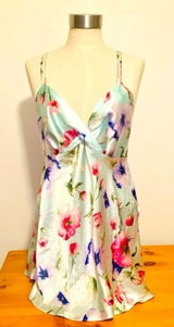 Y2K Vintage Secret Treasures Floral Satin babydoll slip dress camisole small Photo 0