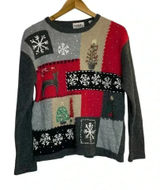 Vintage Northern Reflections Winter Christmas Sweater Women’s Medium 15%‎ Wool Photo 0