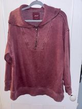 Aerie Quarter-Zip Pullover Oversized Photo 0