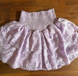Purple eyelet rush skirt Photo 0