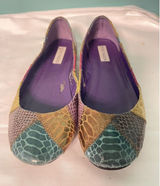 Steve Madden Feather Snakeskin Almond Toe Loafers Flats Shoes Size 10 S-275 Photo 0