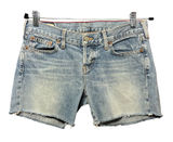 Vintage Abercrombie & Fitch Denim Shorts 4R Button Fly Made in USA Raw Hem Y2K‎ Photo 0