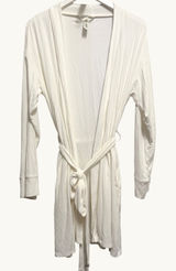 Skims Soft Lounge Wrap Robe Marble(white) Long Sleeve Size Medium Cozy Photo 0