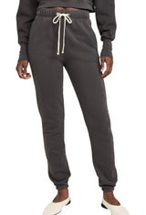 Les Tien Drawstring Waist Classic Heavy Sweatpants Vintage Black Gray Size Small Photo 0