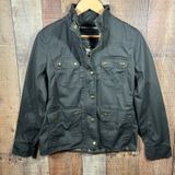 J.Crew Factory Relaxed Boyfriend Field Jacket Small Olive Green Cotton Utility Photo 0