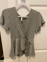 Striped Ruffle  Top Photo 0
