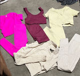 Stylish Activewear Set in Pink, Burgundy, and Cream Photo 0