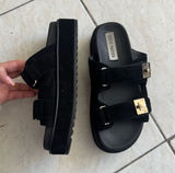 Steve Madden black suede platform sandals  Photo 0