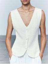 ZARA Vest Buttoned Knit Top Photo 0