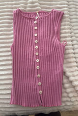 Free People Button-Up tank pink Photo 0