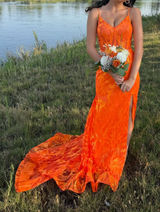 Orange prom dress Size XS Photo 0