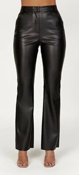 Meshki NWT Tyra Straight Leg Faux Leather Pants‎ in Black Size XS Photo 0