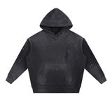 Vintage Washed Frayed Fleece Hoodie Photo 0