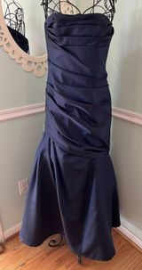 BARBARA KATZ BOCA RATON formal strapless 8 ‎ navy blue gown Photo 0