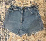 Lee Light Blue High-Waist Denim Shorts with Frayed Hem Photo 0