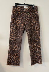 Abercrombie The Baggy Low Rise Cheetah Jeans Size 4 Photo 0