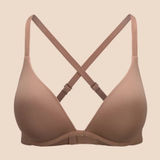 NWT Adore Me Natalya Plunge Push Up Bra Beaver Fur Beige Neutral 38C Minimalist Photo 0