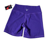 NEW Bucked Up Womens XL Yoga Purple Silver Biker Shorts High Waisted‎ Athletic Photo 0