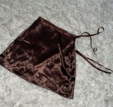 Satin Brown Skirt Photo 0