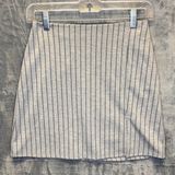 2131 | Altar'd State Pinstripe Stretch Mini Skirt Grey Women Size S Photo 0