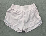 Lululemon Hotty Hot Shorts High Rise 4" Pale Pink Athletic Athleisure Women's 8 Photo 0