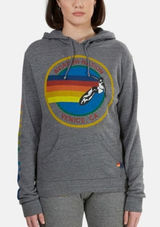 Aviator Nation Venice Graphic Hoodie Size Small Gray Laguna Beach 90s Streetwear Photo 0