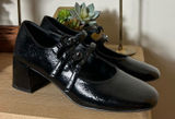 Steve Madden Jazalyn Mary Jane Pump Black Patent‎ Leather Buckle Straps Size 6.5 Photo 0