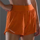 Lululemon Hotty Hot Short 4" *Logo Poco Logo Foil Amber Orange Size 4 Photo 0
