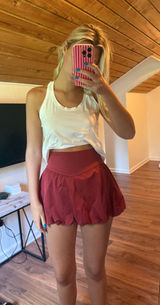 offline by aeire red bubble skirt with built in shorts Photo 0