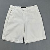 Vintage Abercrombie and Fitch Chino Shorts Womens 10 31W White High Rise Cotton Photo 0
