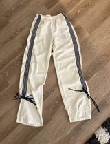 Edikted Track Pants Bows Navy White Striped Photo 0