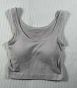 Pro-Fit Sports Bra Womens Small Purple Ribbed Stretch Crop Athletic Tank Top Photo 0