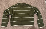 Industry Green & White Striped‎ Knit Sweater XS New Without Tags Photo 0