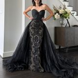 Sherri Hill 67015 Couture Prom Pageant Gala Dress Evening Gown Black and Nude Photo 0