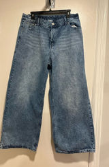 Riley & James Extra Wide Leg Baggy Y2K Wing Pocket Jeans SzXL Indie Punk Grunge. Photo 0