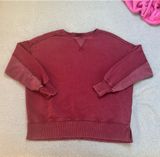 Aerie Maroon Crewneck Oversized Photo 0