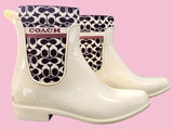 COACH Rivington Women's Size 9 Rain Boots Chalk White Signature Knit Logo Photo 0