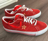Converse Cons One Star Pro Red Suede Skate Shoes – Unisex Men's 5 / Women's 6.5 Photo 0
