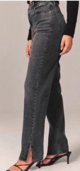 Abercrombie & Fitch‎ The 90s Straight Leg Curve Love Jeans Women's 29 Gray Black Photo 0